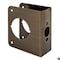 Prime-Line Brass Lock and Door Reinforcement Plate for 1-3/4 In. Thick Doors, Antique Brass Finish U 9575 - alternate 1